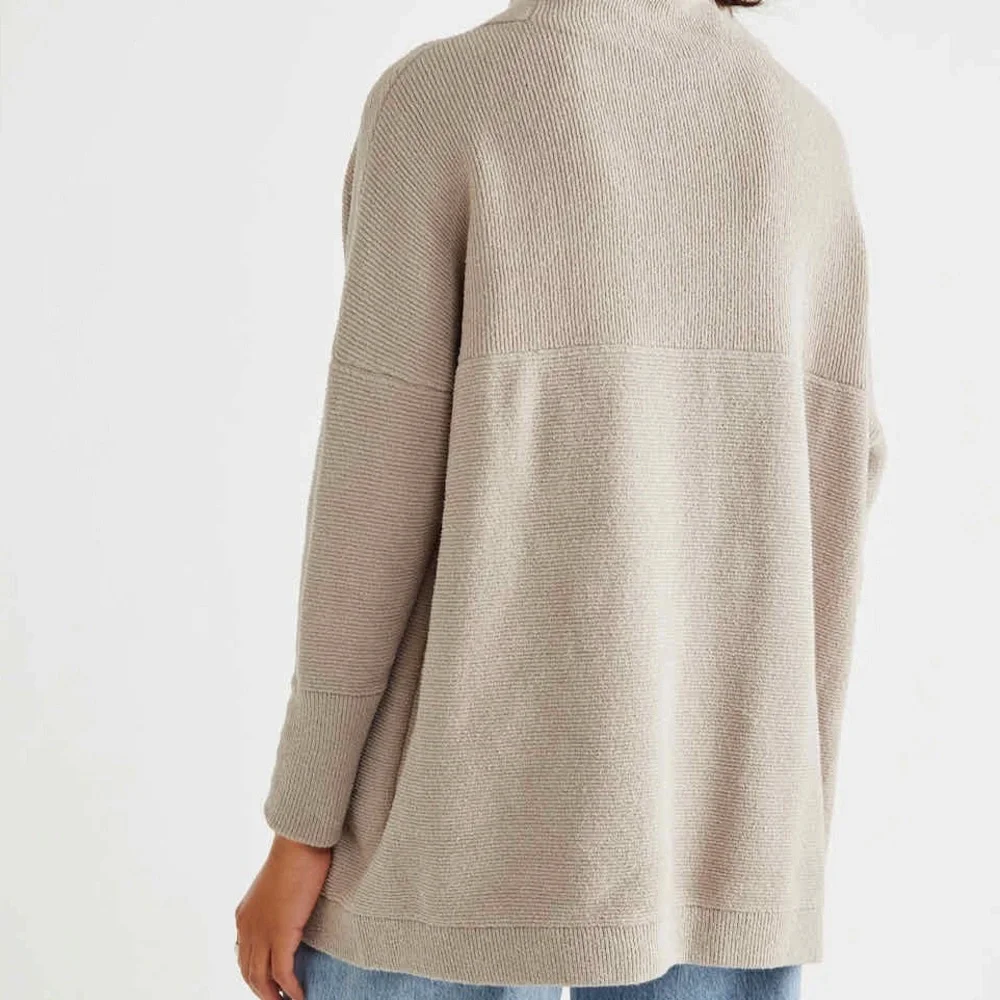 Free People “Ottoman Slouchy Tunic” (Oyster) XS